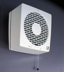 Дана серія реверсивних вентиляторів призначена для встановлення на стінах, при цьому корпус вентилятора розташований зовні стіни