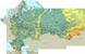 -   Фізична карта Росії з високою роздільною здатністю з містами   - розмір 2250 х 1437 - 2,98 Мб