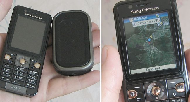 Сам GPS-приймач повинен бути виконаний у вигляді окремого модуля зі своєю батарейкою і блютуз інтерефейса, беру то що є під рукою (а під рукою виявився NOKIA LD-3W)