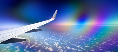 Хорошим прикладом по темі є так звана «бірефракція», яка з'являється при зйомці з поляризатором з вікна літака: