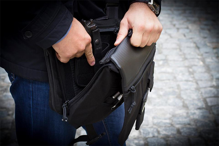 Міська тактична сумка для прихованого носіння зброї «9TACTICAL Black Casual Bag L»
